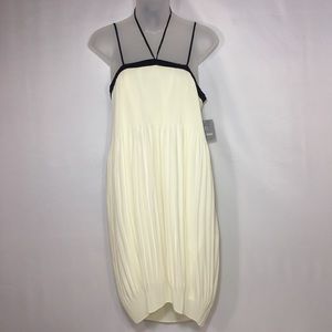 NWT Designer Julie Haus dress Ivory/Pleated